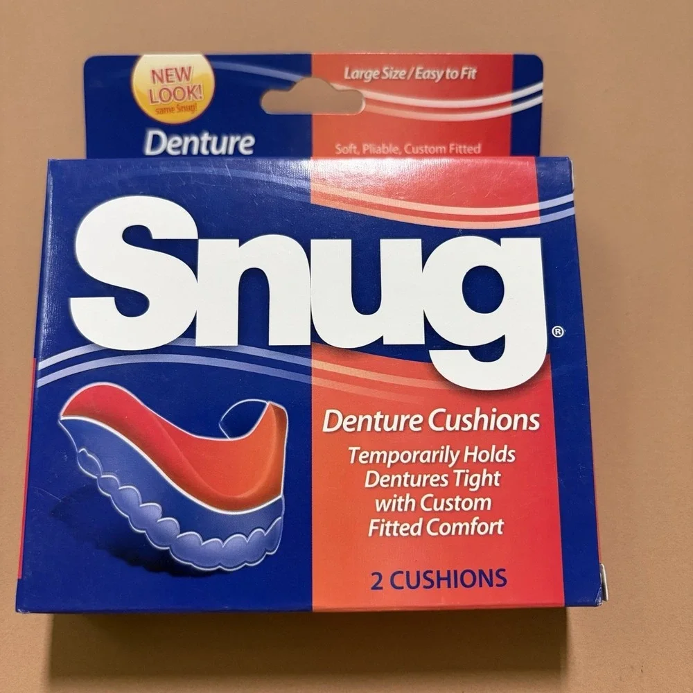 1 x Snug Denture Cushions Large Size 2 Cushions New HTF Discontinued Rare